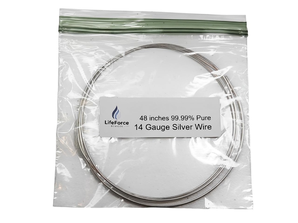 Pure Silver Generator Wires – 9999 Silber Elektroden – Pre-Cut 48-Zoll 14 Gauge Wires – Fits LifeForce Generators