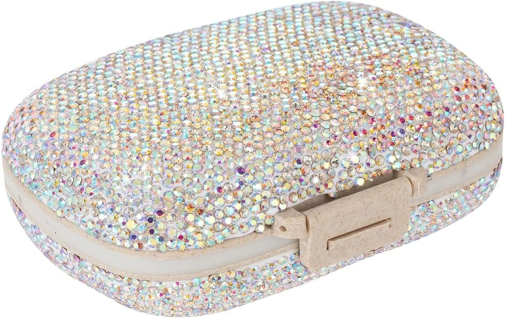 Tägliche Vitamin Organizer,Portable Pillen Fall Reisen,Medizin Pillen Boxen Container Flasche,kleine Pillenhalter für Geldbeutel,Cute Medication Dispenser Aids(Colorful)