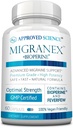 Genehmigte Wissenschaft Migranex - Migraine & Kopfschmerzen - Magnesium, Feverfew- 60 Kapseln - Packung von 1 - Vegan