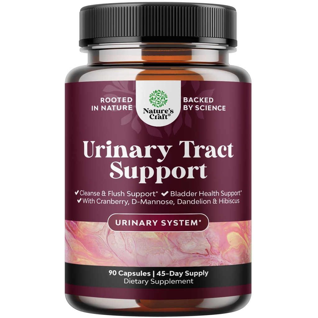 D Mannose Kapseln für Urinary Tract Health - High Potency D-Mannose mit Cranberry Juice Powder & Dandelion für Urinary Tract Health für Frauen Fast Acting Super Concentrated Cranberry - 90 Kapseln
