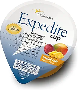Medtrition Expedite Gelatin Cup, Fast Track Wound Healing, 30X Mehr Collagen Dipeptide als Pulver, unterstützt Wounds, Fuß Ulcers, kosmetische Chirurgie, und mehr (2 Fl Oz, Packung 36)