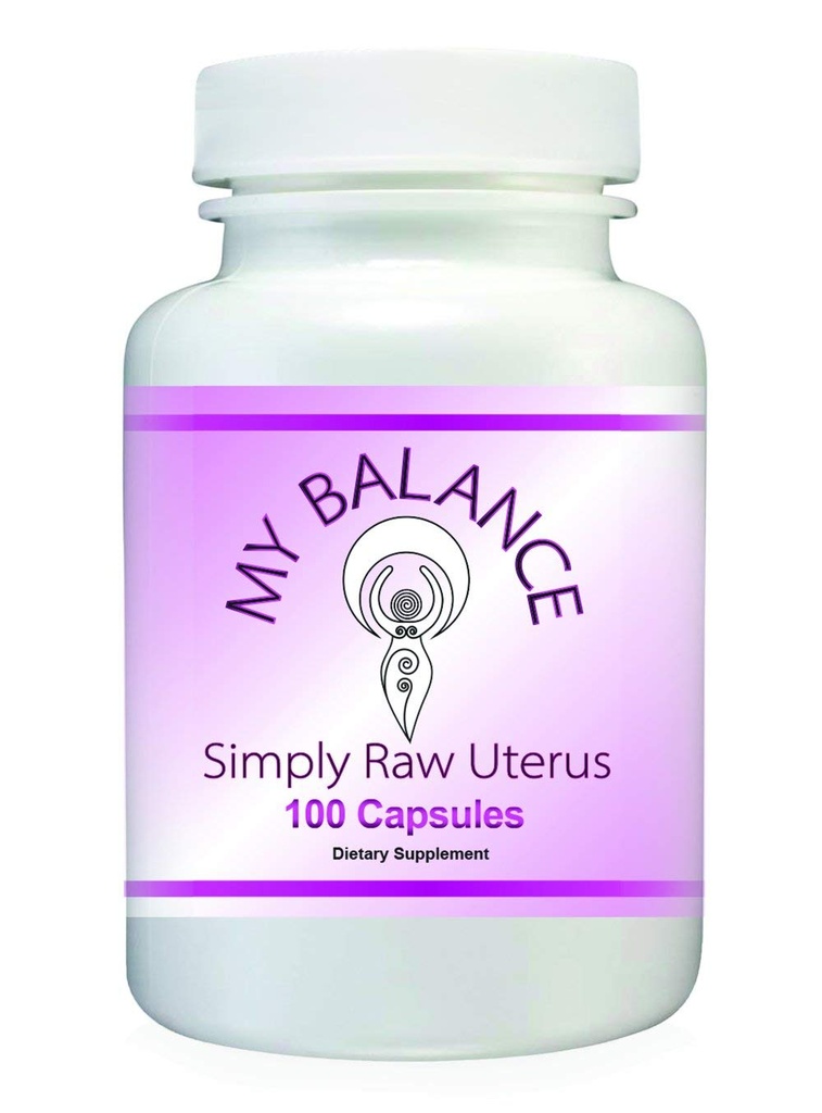 Simply Raw Uterus Glandular for Women's Health. Raw Bovine Uterus Glandular 100 Capsules for Hormonal Support.