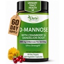 Rein von Natur D-Mannose mit Cranberry und Dandelion Root, 120 Graf