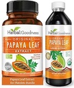 Papaya Blatt Extrakt für Plättchen & Papaya Enzyme Bundle – 10X Verdauungskapseln & 15X Liquid Platelet Support – Immun-, Gut- und Verdauungsmedizin