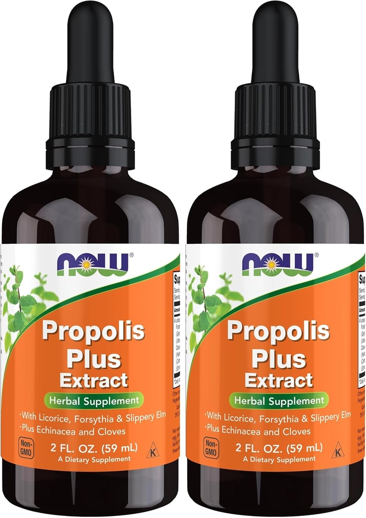 JETZT Ergänzungen, Propolis Plus Extrakt Flüssigkeit mit Dropper, Kräuterergänzung, 2-Ounce (Pack von 2)
