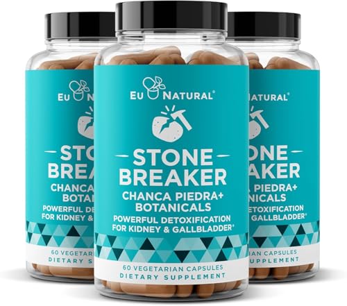 Chanca Piedra Stone Breaker 3-Pack Bundle – Natural Dissolver, Kidney Cleanse & Gallbladder Supplement – Detoxify Urinary Tract, Flush Unpurities, Clear System – 180 Kapseln