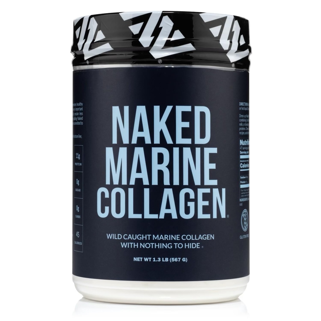 NAKED Marine Collagen Peptides Protein Powder - Unflavored - von Wild Caught Cod - Paleo Friendly, Non-GMO, Soy-Free, Gluten-Free - 47 Servietten