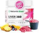 Liver 360 - Liver Cleanse Detox & Repair Powder mit Milchdistel, Turmeric & Artichoke Extract Fruit Punch Flavor – 30 Portionen
