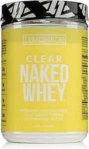 Naked Clear Whey Protein Isolate, Lemonade Protein Powder Isolate, No Gmos Or Artificial Sweeteners, Gluten-Free, Soy-Free - 28 Servings