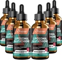 2000MG Liposomale Glutathione Flüssigkeitstropfen, Ultra Hohe Absorption, natürliche Entgiftung, Immunsystem & Haut Supprot*, L-Glutathion, Vitamin C & Hyaluronsäure, Kapseln Alternative, 12.12 OZ