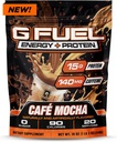 G Fuel Protein + Energy Drink Powder, Pre Workout Caffeine Mix for Gaming, Sugar Free Focus Amino, Vitamin + Antioxidantien, 19oz (Cafe Mocha, 20 Portionen)