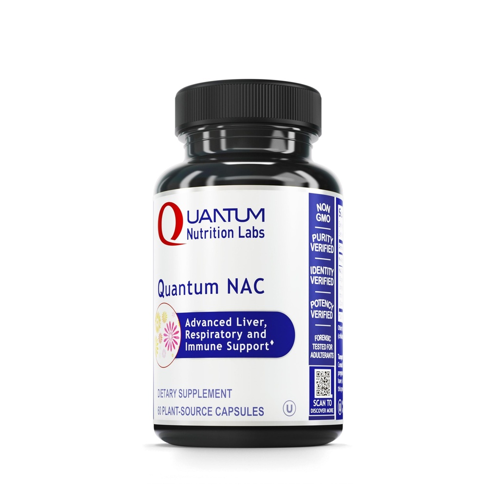 Quantum Nutrition Labs NAC - N-Acetyl-L-Cystein, Liver & Immune Support, NAC Supplement, N-Acetyl Cystein, 300mg NAC Per Capsule - 60 vegetarische Kapseln