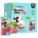 Hethstia Konjac Jelly, Lychee Konjac Jelly 10 Pouches mit Collagen Peptides, Low Calorie Trinkbare Litchi Jello, Vitamin C leichte Snacks, Sugar Free, Keto, Glutenfreie, gesunde Lebensmittel Geschenke