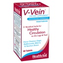 HealthAid V-Vein, Beneficial Nährstoffe für gesunde Zirkulation für Beine und Füße, 60ct, Einmal täglich, Enthält Ginkgo, Getreide Seed, Vitamin C und Bilberry, Vegan