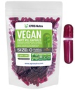 XPRS Nutra Größe 0 Leere Kapseln - 100 Zähler leere Vegan Kapseln - Vegetarische Pillen - DIY Gemüse Kapsel Füllung - Veggie Pillen Kapseln für Do-It-Yourself Ergänzungen (Purple Carrot)