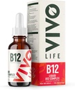 Vivo Life - Vitamin B12 Complex, High Potency Health Supplement, Orange Flavor Liquid Drops, 60ml, 60 Servings