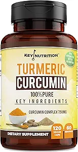 Kurkuminkomplex mit Piperin, 100% Pure - 120 Kapseln