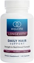 Equilife Daily Hair Support, Haarergänzung mit Biotin, Ashwagandha, Zink, Selen, und Sägepalme, Vitamine und Mineralien für Haar- und Kopfhautpflege, Glutenfrei, 60 Kapseln