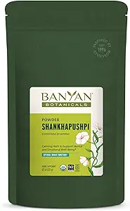 Banyan Botanicals Shankhapushpi Powder – Organic Shankhapushpi (Convolvulus Prostratus) – Nootropic Kräuter, die Stabilität und Ruhe fördert* – 1⁄2 lb. – Non-GMO Sustainable Sourced Vegan