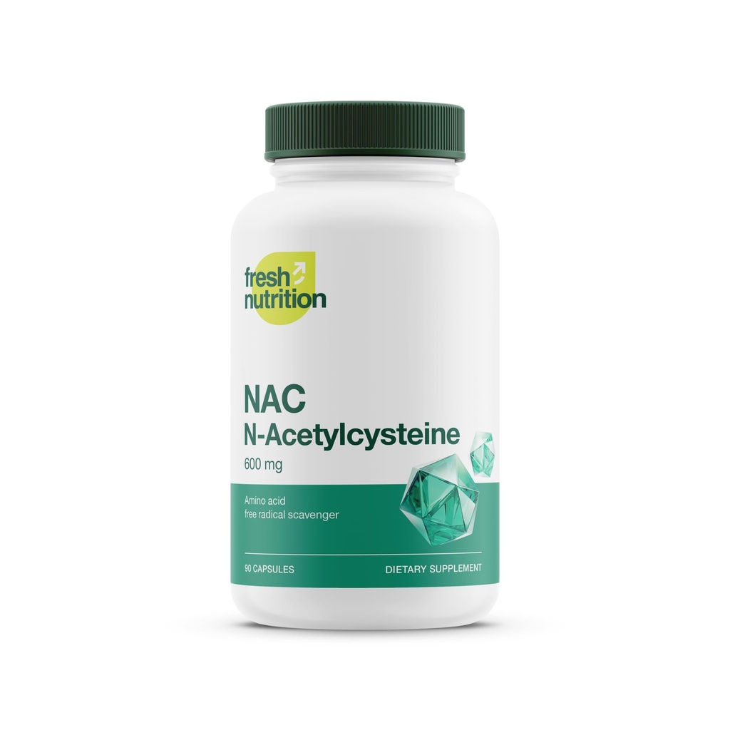 NAC Supplement - N Acetyl Cystein - High Dosage 600mg - Aminosäuren - Vegan Friendly - Pure NAC Powder - 90 Kapseln