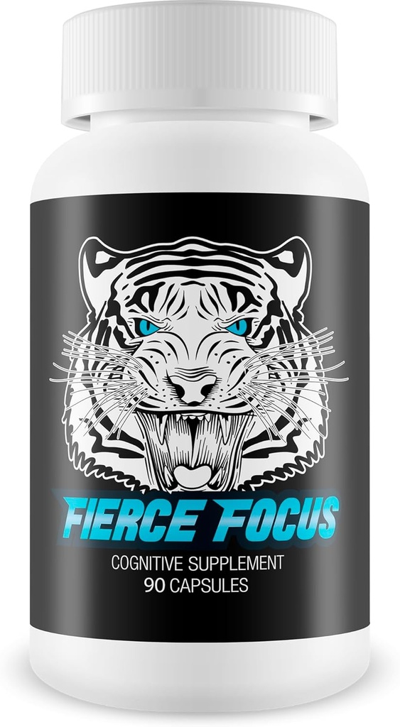 Fierce Focus- Natural Brain Function Support - Memory, Focus & Clarity Formula -Optimale Performance Natural Nootropic und kognitive Support Supplement - DMAE- 30 Kapseln