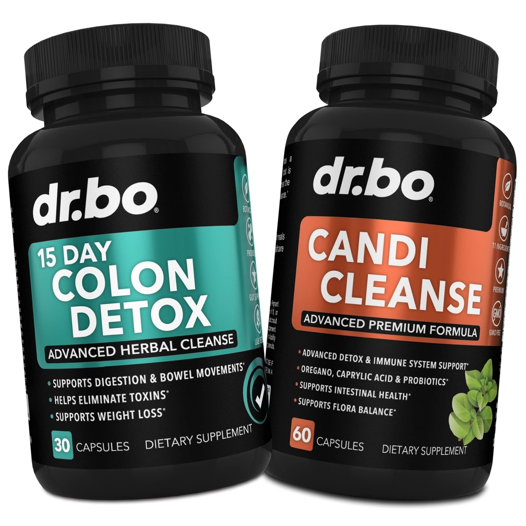Colon Candi Cleanse Detox Support - Anti Overgrowth & 15 Tage Darmreinigung Pillen & Probiotic - Balance Control & Fast Acting Natural Laxative for Constipation Relief - Bowel Movement Gut Health
