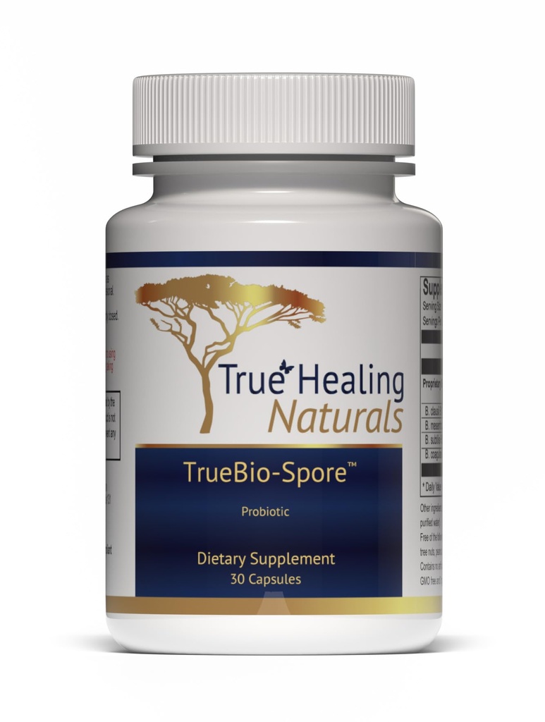 True Healing Naturals - TrueBio-Spore - Probiotische Ergänzung - Resilient und leistungsstark mit 50 Billion CFU von Probiotic - 30 Kapseln