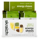 Schkrats Energy Chews | Gummi für Laufen, Radfahren und Sport-Performance | Gel Alternative | Matcha + Lemon (10 Pack) | Glutenfrei, Vegan
