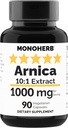 MONOHERB Arnica Extrakt 1000 mg - 90 Vegetarische Kapseln