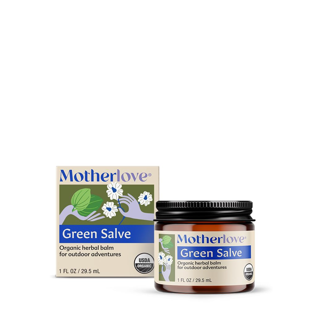 Motherlove Green Salve (1 oz) Familie-Friendly Outdoor Abenteuer Salbe zu beruhigen Haut - USDA Organic