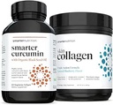 SMARTERNUTRITION Curcumin - Potenz und Absorption + Smarter Haut Collagen - Dreifache Aktionsformel für Vibrant, Gesunde Haut