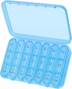 Daviky Weekly Pill Organizer 3 Mal pro Tag, Große 7 Tage Pille Box 3X pro Tag mit separatem Container, tragbare Reise Pille Fall für Medikamente, Vitamine, Fischöl und Ergänzungen