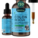 Animal Essentials Colon Rescue - Dog Stool Softener, Bio Slippery Elm Bark, Fast Acting Anti Diarrhea Flüssigkeitstropfen für Hunde & Katzen, Natürliche Verbrauchshilfe Ergänzung für Haustiere - 2 fl oz