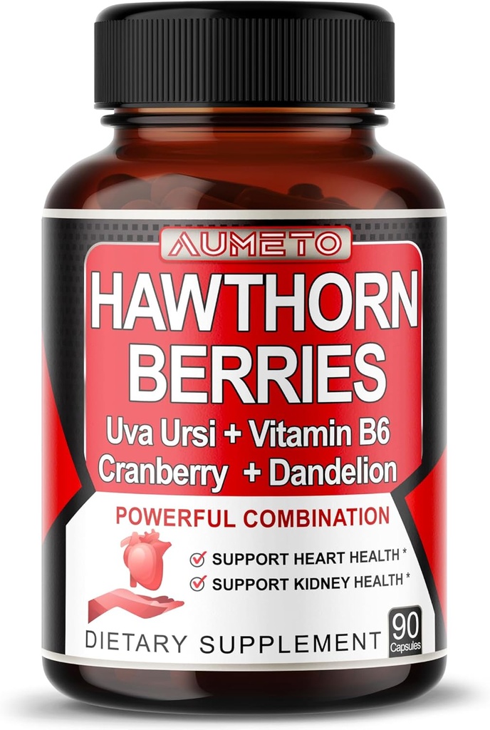 7 in 1 Ultra Hawthorn Berry mit Uva Ursi Dandelion Cranberry Apple Cider Essig - Herz, Kinney Health Support