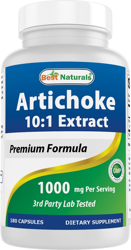 Best Naturals Artichoke Extract 1000 mg pro Servier- 3. Party Lab getestet - 180 Kapseln