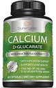 Sunergetic Premium Calcium D-Glucarate Supplement mit Milchdistelextrakt - Calcium D-Glucarate für Leberunterstützung & Detox-Unterstützung – 500 mg Calcium D-Glucarate pro Servierung – 60 Kapseln