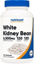 Nutricost White Kidney Bohnen Kapseln 6.500mg Äquivalent, 120 Kapseln - Vegetarische Kapseln, Glutenfrei und GMO Kostenlos