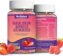 2 Pack Haar Haut und Nägel Gummi mit Biotin Collagen Vitamine für Frauen - Unterstützt gesundes Haar, Haut und Nägel - 120 Count