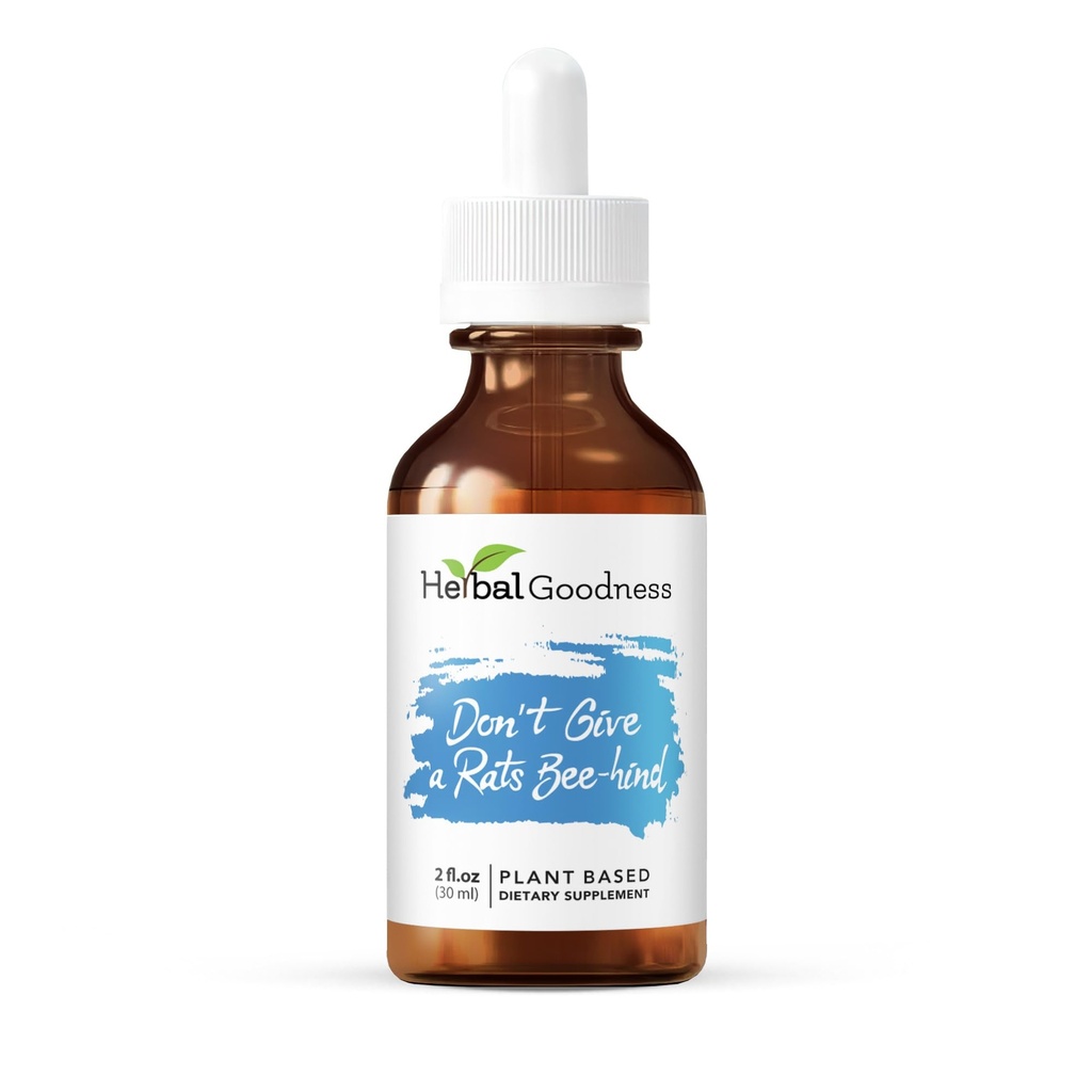 Herbal Goodness Geben Sie keine Ratten hinter - 2 Fl.oz - Calm Aid, Kräuter-Ergänzung, Kava Drops, Kamille-Ergänzung, Lemon Balm | Calming Ergänzungen für Erwachsene, unterstützt Entspannung