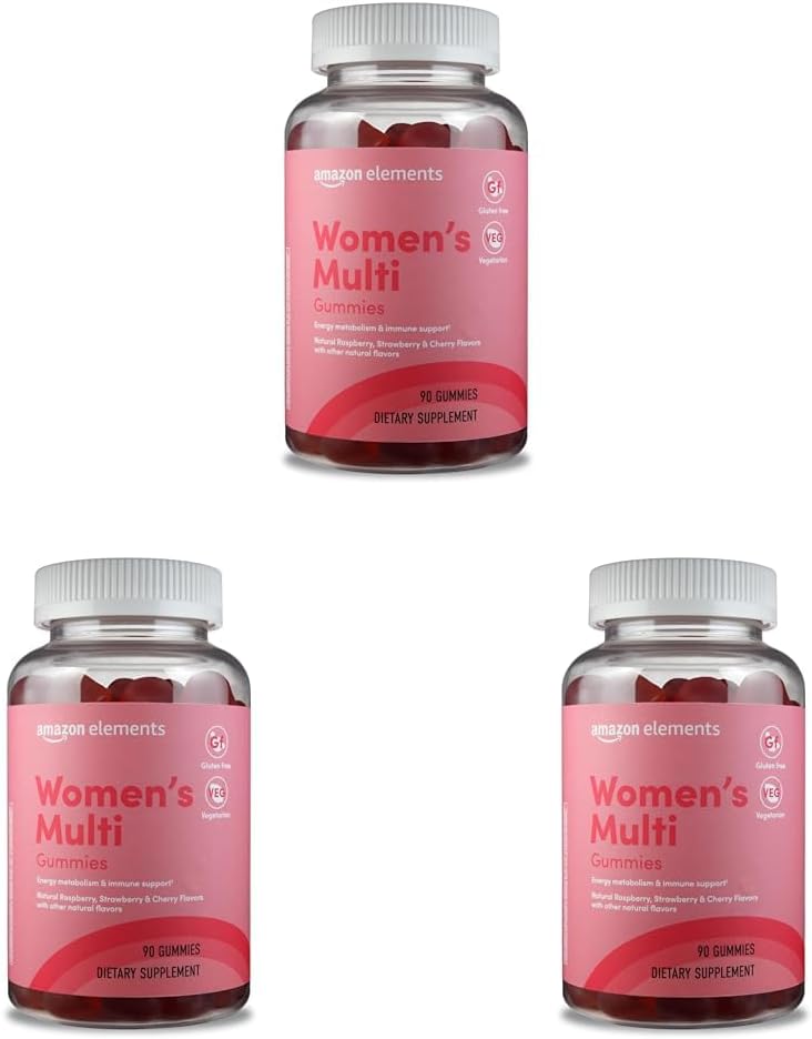 Elemente - Erwachsene Frauen Bio Multivitamine, 90 Gummi (30 Servierungen), Vegetarisch, Glutenfrei (Previously Revly) (Pack von 3)