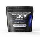 Maax Caffeine Energy Gum | Focus Gum | 125mg Koffein pro Stück | Coolmint | 125 Gesamtstücke pro Tasche