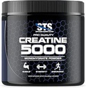 STS Creatine 300 Gramm - 100% reine Raw Creatine Monohydrat-Pulver, Pre-Workout, Post-Workout, Muskel und Stamina bauen - 60 Servierungen - mit Scoop