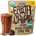 EarthChimp Organic Vegan Protein Powder - mit Probiotics - Non GMO, Dairy Free, Non Whey, Pflanzenbasiertes Proteinpulver für Frauen und Männer, Glutenfrei - 52 Servierungen 64 Oz (Chocolate) No Scoop