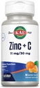 KAL Zink Plus C, Instant Dissolve Vitamin C und Zink, Cellular Function and Immune Support, Optimale Absorption, natürliche Tangerine Flavor, 60-Tage Geld-Back-Garantie, 90 Servietten, 90 Micro Tablets