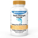 DrFormulas 2000mg Triple Strength Omega 3 Fischöl mit EPA und DHA, 180 Burpless Softgels