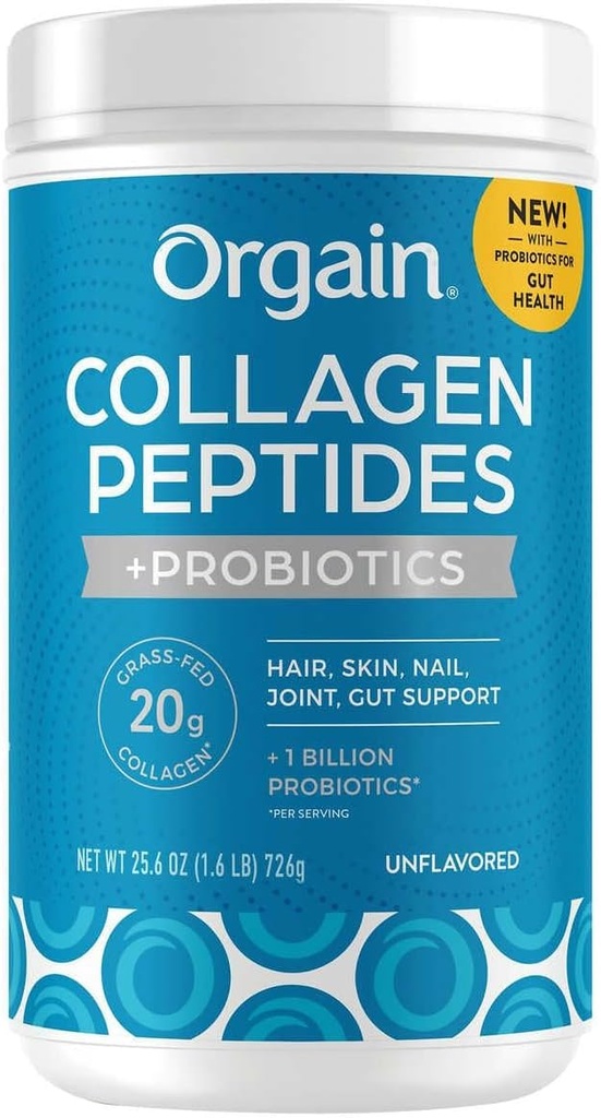 Orgain Collagen +Superfoods mit 20 Gramm Grass-Fed Collagen und Vitamin C, Unflavored, 25.6 oz
