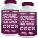 26-in-1 Nitric Oxid Supplement - Herz- und Zirkulationsunterstützung mit CoQ10, Kurkuma, Organic Beet Root, Hawthorn Berry & Garlic - 2103mg pro Servierung (120ct, Packung 2)