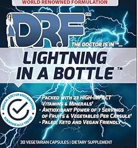 Lightning in a Bottle von Dr. Farrah World Renown Medical Doctor | 23 Hohe Wirkung Vitamine & Minerals | Antioxidante Leistung von 7 Portionen von Obst & Gemüse | Paleo, Keto, & Vegan freundlich