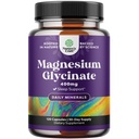 Pure Magnesium Glycinate Supplement 400mg pro Servierung - Vegan High Absorption Chelat Magnesium Kapseln für Frauen & Männer mit Elemental 400mg für Mood Schlaf und Entspannung Unterstützung - 120 Zähler