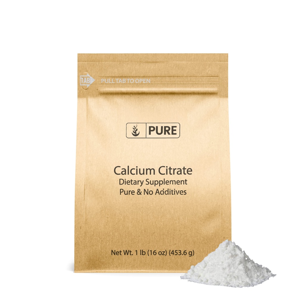 Reine Original Zutaten Calcium Citrat (1lb) Calciumergänzung, keine Zusatzstoffe oder Füllstoffe